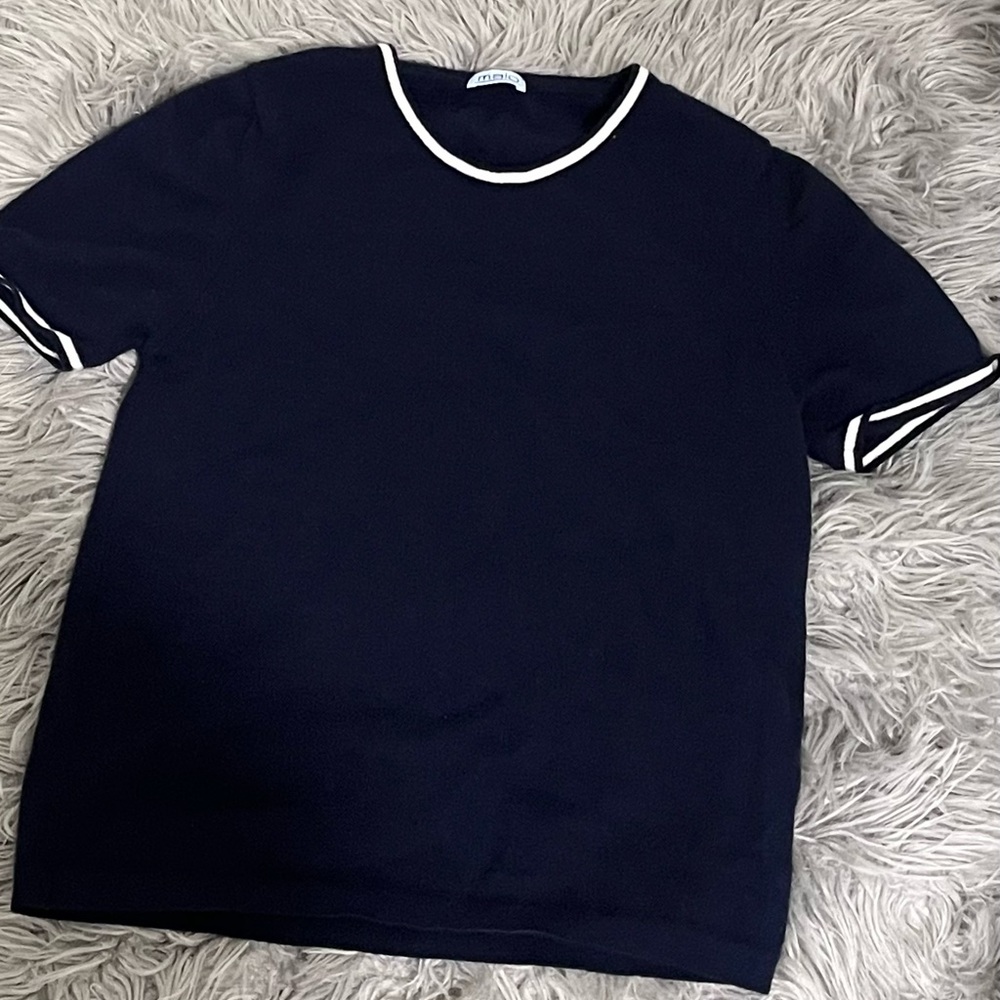 Blue and white shirt. Gently worn condition.